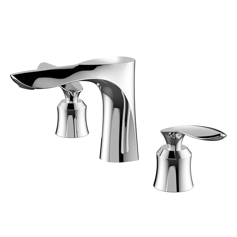 3-hole Bathroom Wash Basin Mixer in PVD Brush Nickle Color