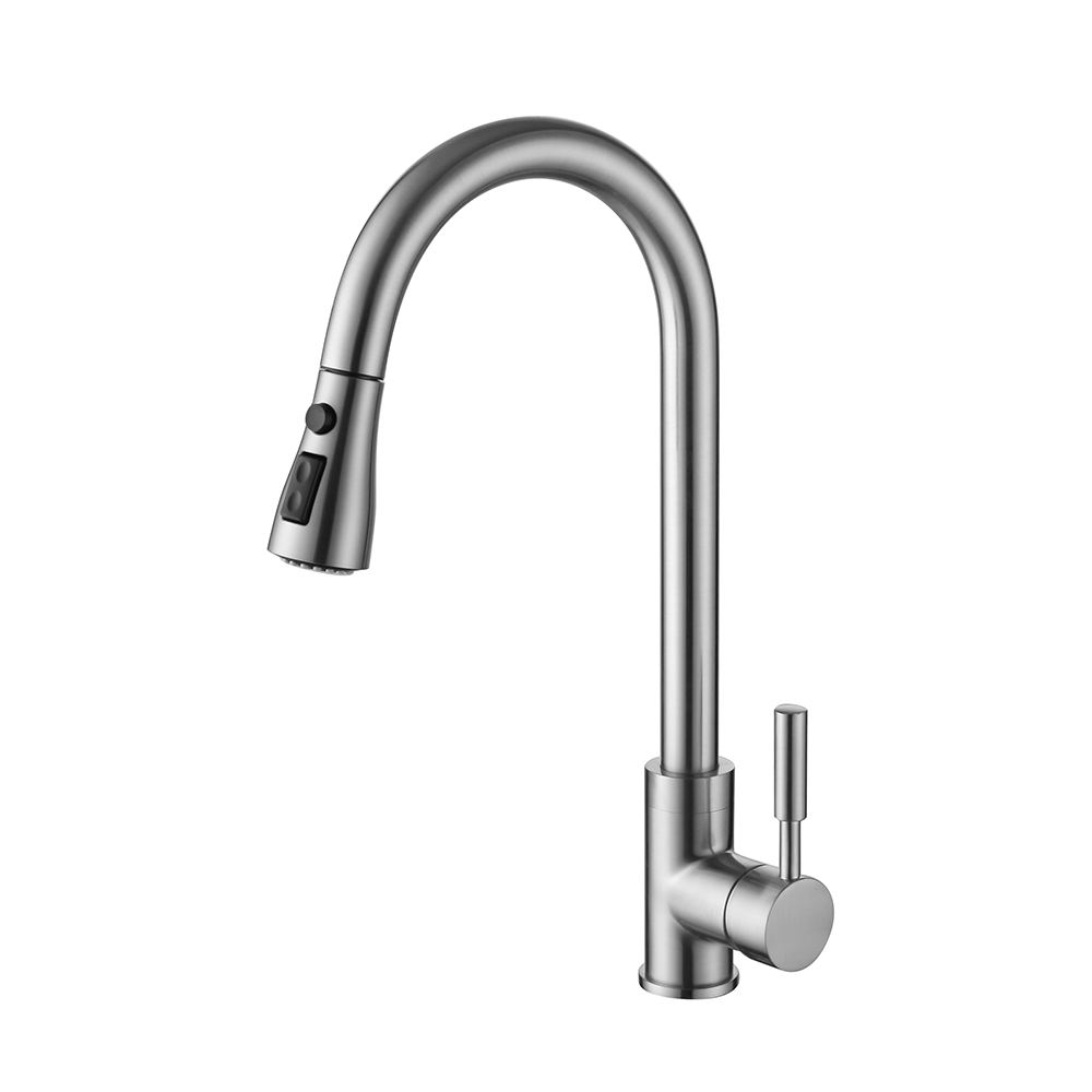 Pull Down Upc Warranty Flexible Hose Brass Nickel Water Sink Mixer Faucet Tap For Kitchen 