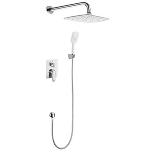 Italian Bathroom Wall Mounted Ceiling Concealed Shower Mixer with Diverter