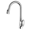 luxury Hot Cold Water Goose Neck Single Handle Gold Brass Pull Out Kitchen Sink Taps