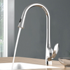 Hot Cold Water Goose Neck Single Handle Gold Brass Pull Out Kitchen Sink Taps Faucet