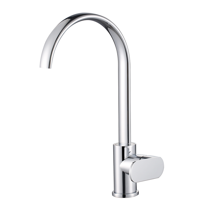 Hight Quality Luxury Sliver Single Lever Brass Kitchen Mixer Faucet with Rotary Spout