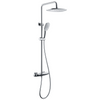 Hight Quality Thermostatic Rain Shower System Mixer Faucet Sets Triple Function Chrome with Adjustable Slide Bar Shower Head
