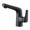 Black Bathroom Faucets Single Handle Brass Basin Faucet in Matte Black