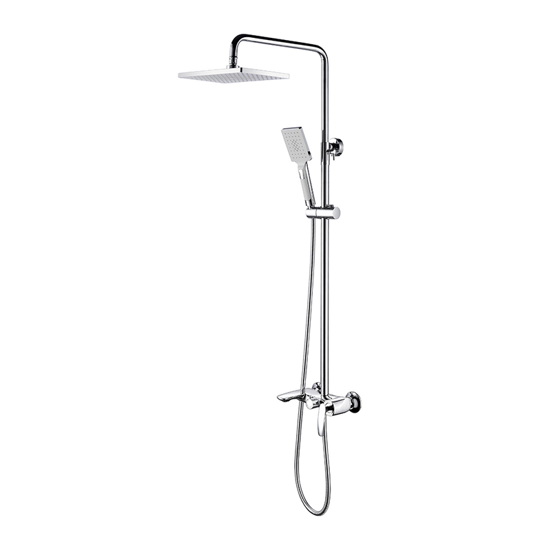 Brass Bath Shower Faucets Rainfall Shower Faucet Column Bathroom Black Shower Set