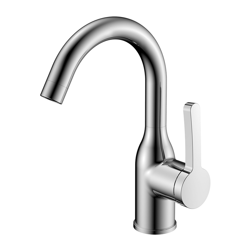Handle Brass Chrome Mixer Bathroom Faucet Wash Basin Tap