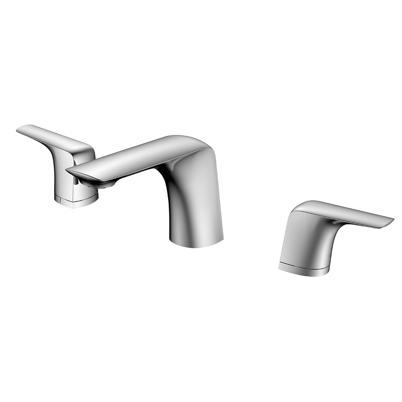 Hight Qualiy Sanitary Ware 3 Holes Faucets Deck Mount Chrome Mixer Tap Bathroom Basin Faucet